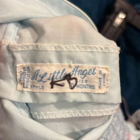 🐰 A Little Angel Vintage Smocked Hand Embroidered Baby Dress size 9m - Picture 7 of 7